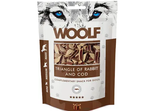 Woolf Kanin & Torsk Triangle 100gram