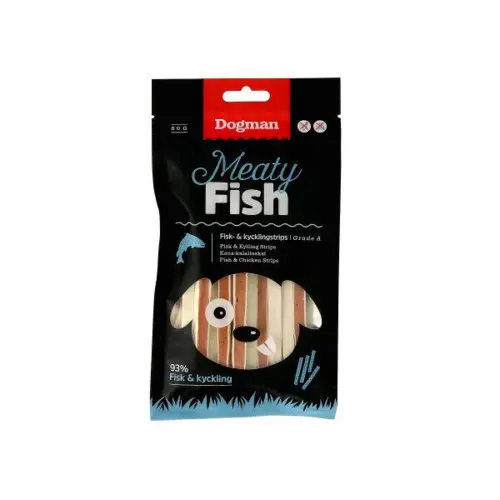 Dogman Fisk Og Kyllingestrips 80g