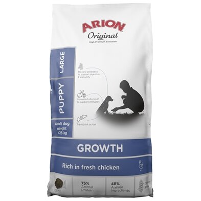 Arion Growth Hvalpe foder Large Kylling/Ris