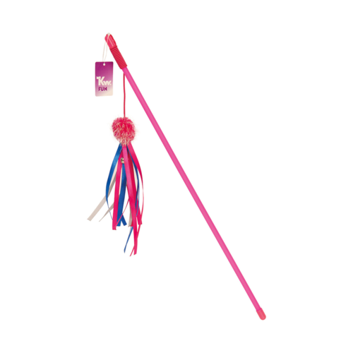 KW Kattelegetøj Stang med glitterbold/bånd