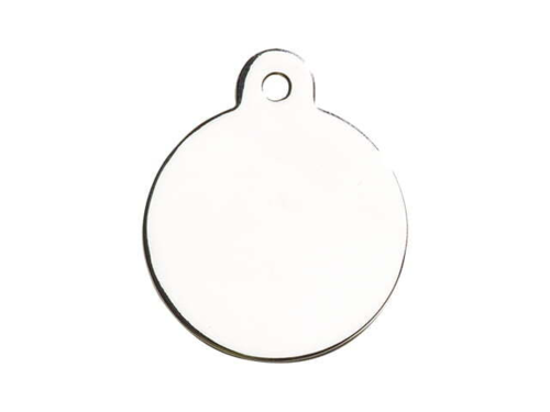 Hundetegn Sølv Lille rund