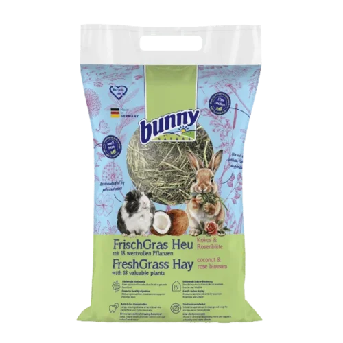 Bunny Nature FreshGrass Hø – med kokos og rosenblade (500g)