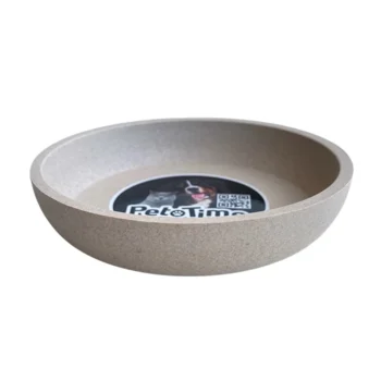 Bambus Foder & Vandskål UNA 200 ml. Ø12 cm. Beige