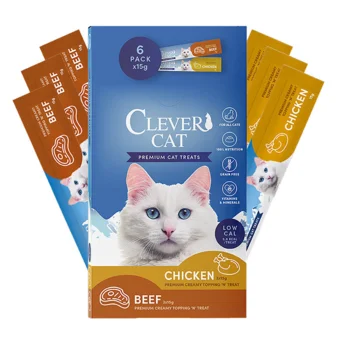 Clever Cat Creamy Cat 6-pack Chicken/Beef