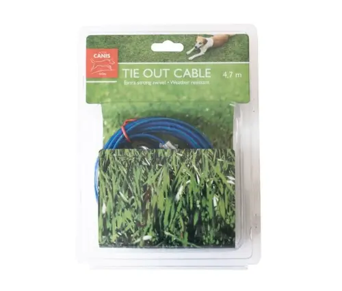 Tie Out Cable With Spring, 4,7 m