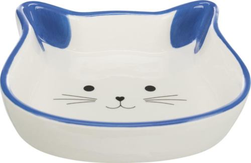 keramisk skål, katteansigt
