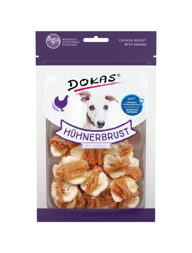 Dokas Tørret kyllingebryst m. banan 70gr
