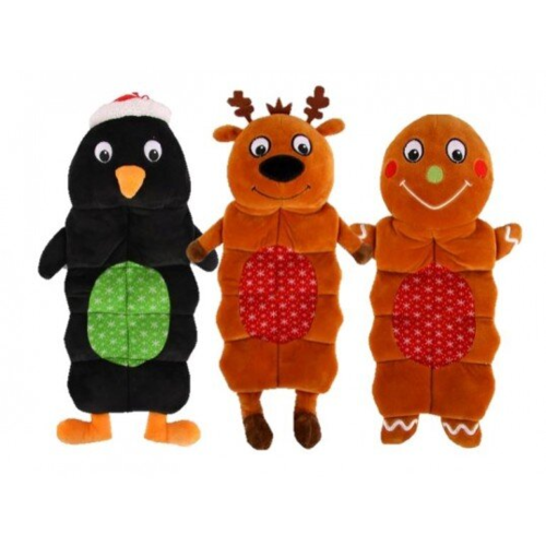 Stor flad julebamse. 47cm