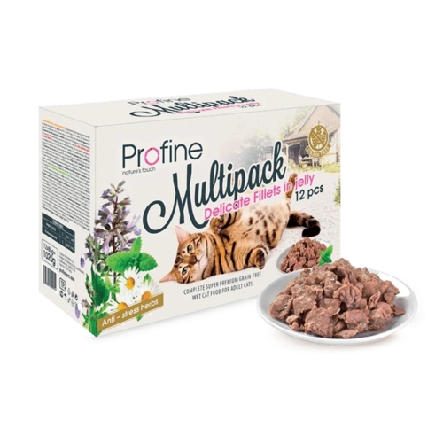 Profine vådfoder til kat – Mixpakke med 12 stk. portionsposer