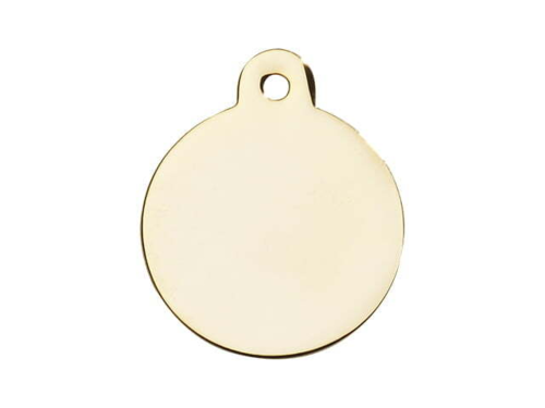 Hundetegn Guld Stor Rund