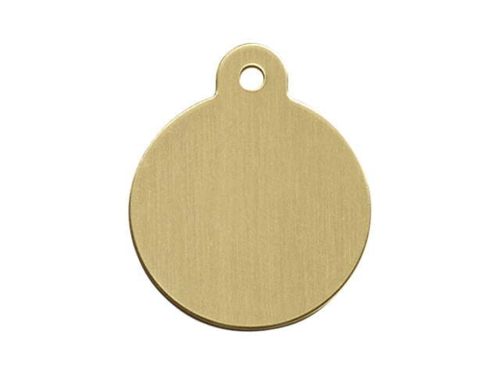 Hundetegn Messing Stor Rund