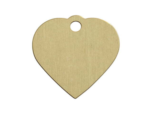 Hundetegn Messing Stort Hjerte