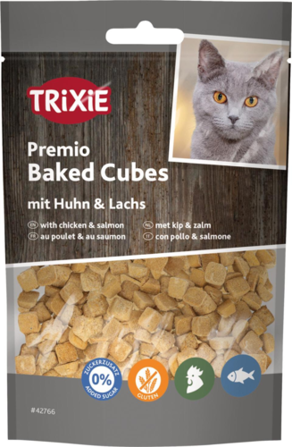 Premio Baked cubes med kylling og laks