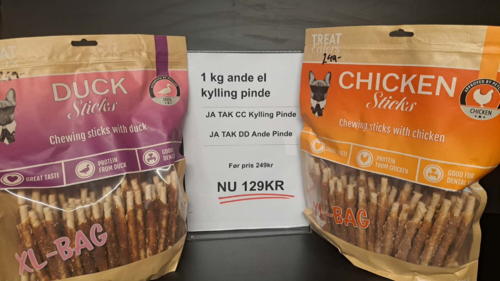 1kg Ande/kylling Pinde