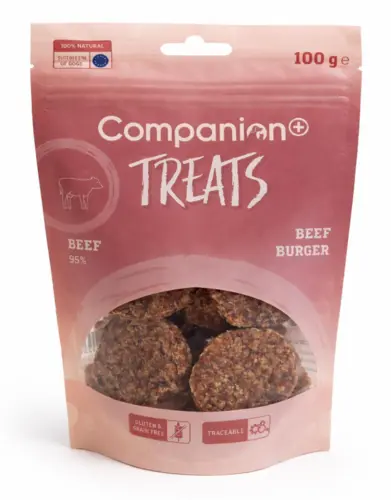 Companion+ Beef Burger hundesnack 100gram