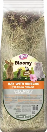 Bloomy Hø med hibiscus 800gram