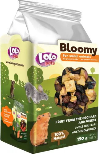 Bloomy Orchard and Forest frugt til gnavere og kaniner 150gram