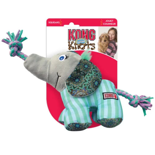 Kong Legetøj Knots Carnival Elefant Turkis