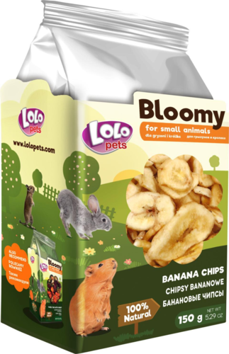 Bloomy Bananchips til gnavere og kaniner