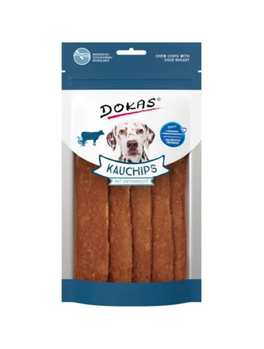 Dokas Tyggechips m. and og kollagen 175gr