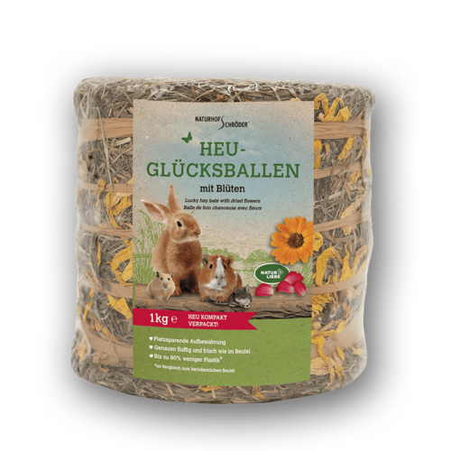 Naturhof Lykke Hø – høballe med blomster – 1kg