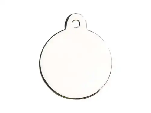 Hundetegn Sølv Lille rund