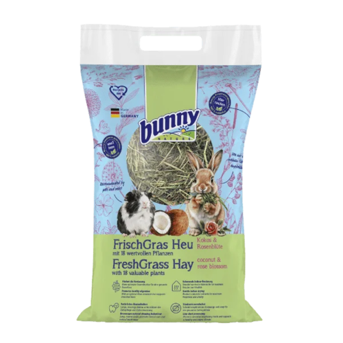 Bunny Nature FreshGrass Hø – med kokos og rosenblade (500g)