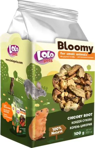Bloomy cikorierod til gnavere og kaniner