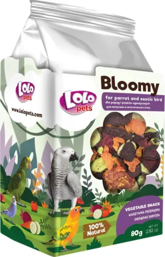 Bloomy Vegetable snack til papegøjer og eksotiske fugle 80gram