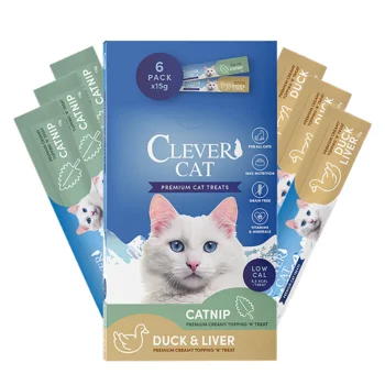 Clever Cat Creamy Cat 6-pack Catnip/Duck & Liver